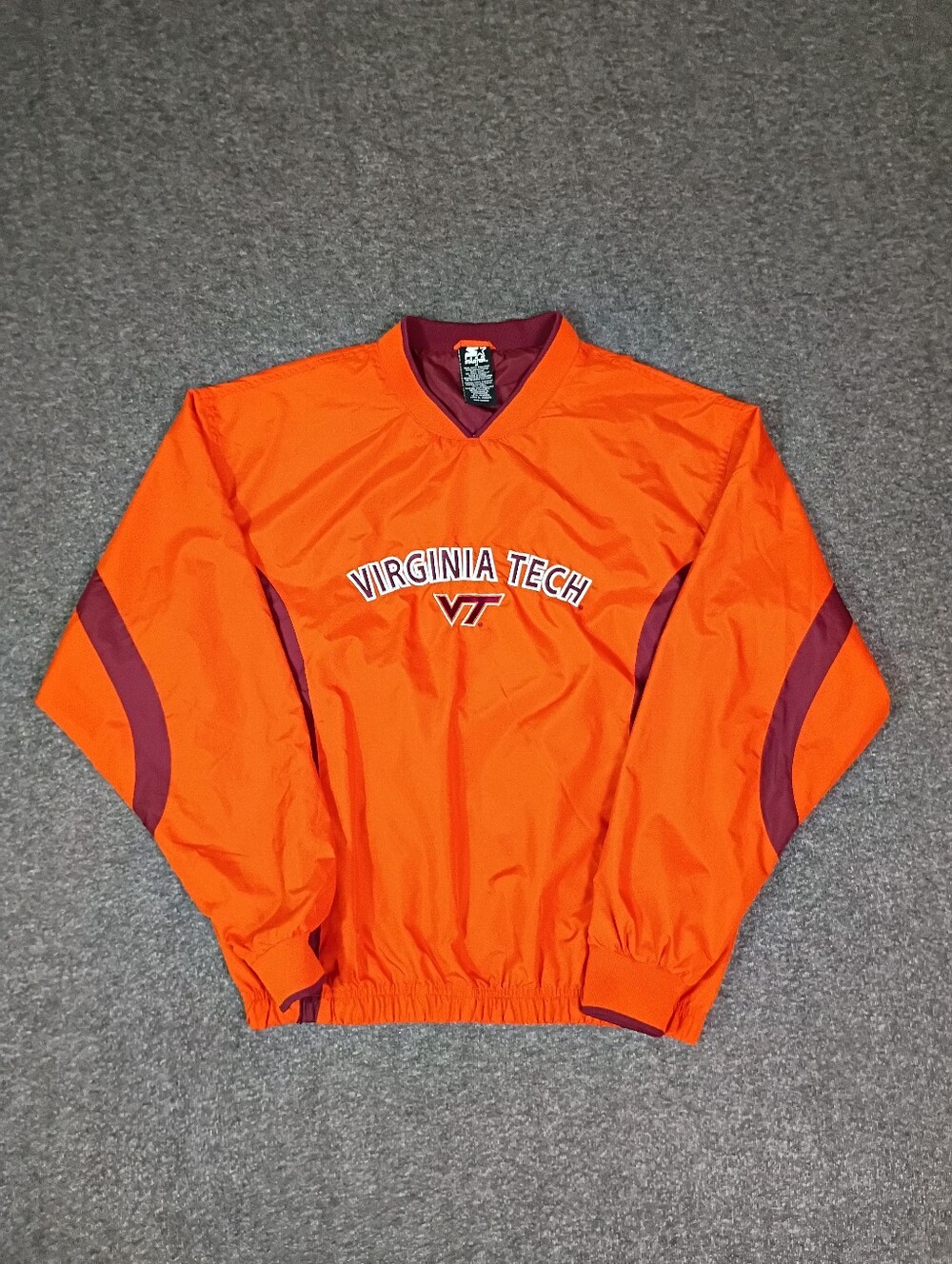Vintage Starter Virginia Tech VT Pullover Windbreaker Jacket Orange M.Show your